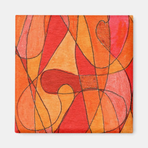 "Hot Spot" Abstract Art Magnet
