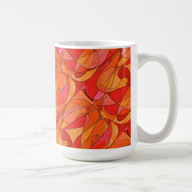 "Hot Spot Tiled" Abstract Design Mug (Right)