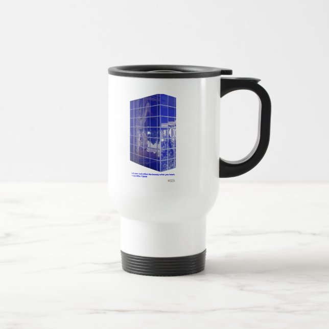 Hot Springs, AR BlueTile Reflection Gifts Apparel Travel Mug (Right)