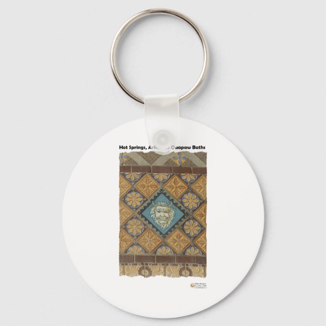 Hot Springs, AR Quapaw Dome Tiles Gifts Apparel Key Ring (Front)