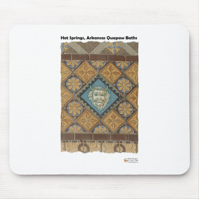 Hot Springs, AR Quapaw Dome Tiles Gifts Apparel Mouse Mat (Front)