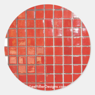 Hot Springs, AR Red Tiles Central Ave Gifts Classic Round Sticker