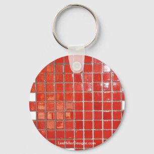 Hot Springs, AR Red Tiles Central Ave Gifts Key Ring