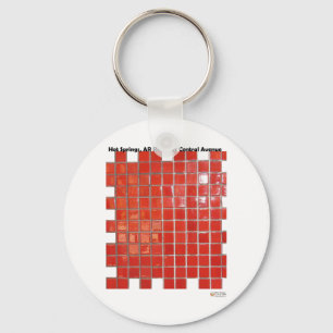 Hot Springs, AR Red Tiles Central Ave Gifts Key Ring