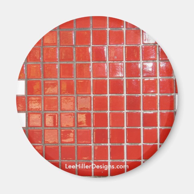 Hot Springs, AR Red Tiles Central Ave Gifts Magnet (Front)