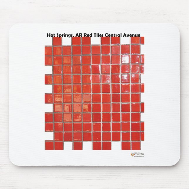 Hot Springs, AR Red Tiles Central Ave Gifts Mouse Mat (Front)