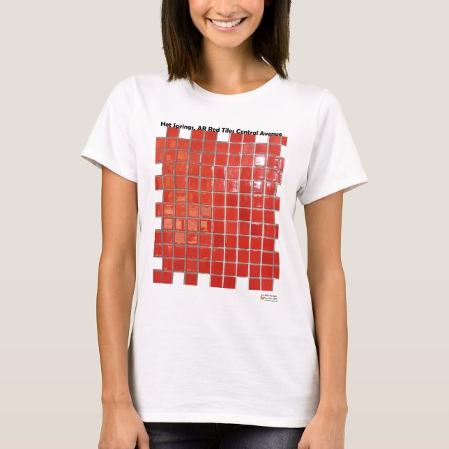 Hot Springs, AR Red Tiles Central Ave Gifts T-Shirt (Front)