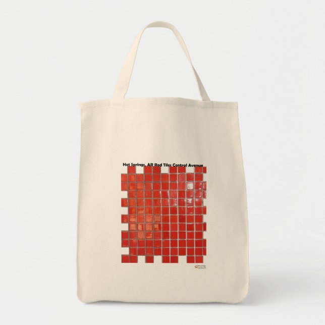 Hot Springs, AR Red Tiles Central Ave Gifts Tote Bag (Front)