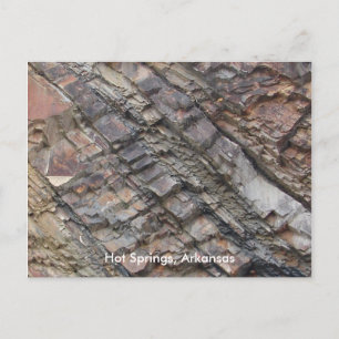 Hot Springs, AR Rock Layers Central Ave Postcard