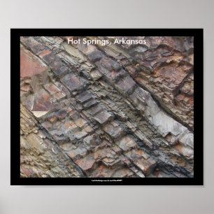 Hot Springs, AR Rock Layers Central Ave Print