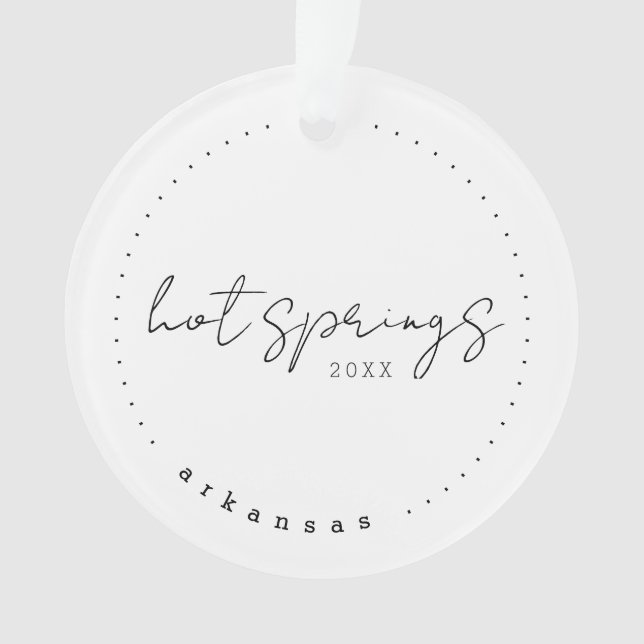 Hot Springs, Arkansas AR Travel United States Ornament (Front)