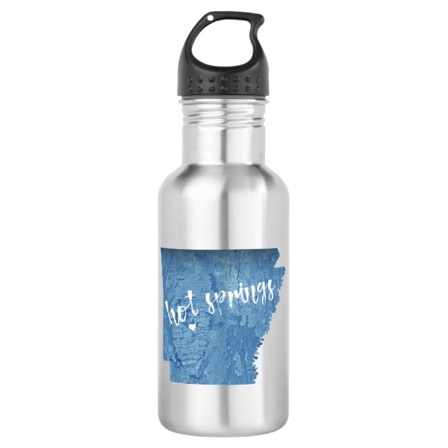 Hot Springs Arkansas Wood Grain 532 Ml Water Bottle (Front)