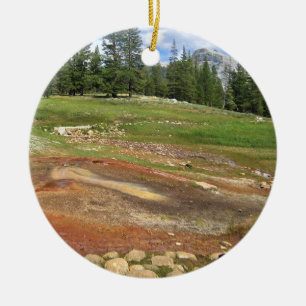 Hot Springs in Tuolumne Meadows, Yosemite, CA Ceramic Tree Decoration