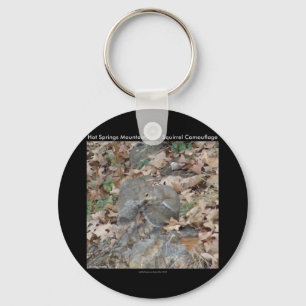 Hot Springs Mountain, AR Squirrel Camouflage Gifts Key Ring