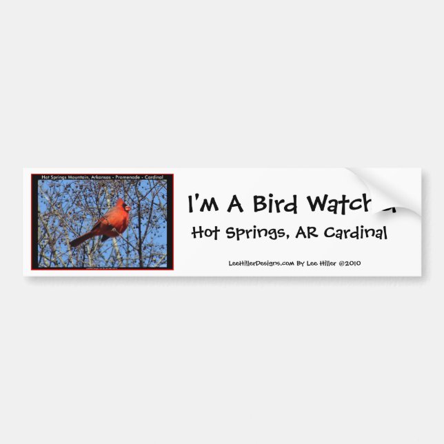 Hot Springs Mountain Promenade  Cardinal Gifts Bumper Sticker (Front)