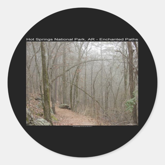 Hot Springs National Park, AR - Enchanted Paths Classic Round Sticker (Front)