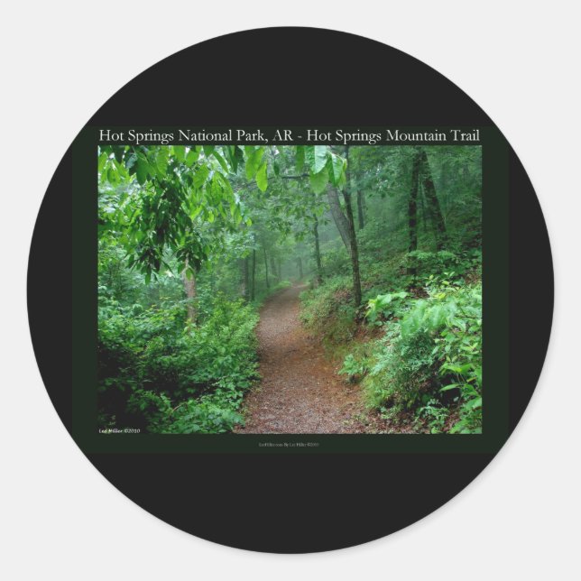Hot Springs National Park, AR Fading Fog Gifts Classic Round Sticker (Front)