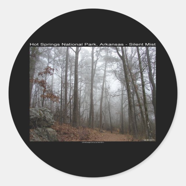 Hot Springs National Park, AR Silent Mist Gifts Classic Round Sticker (Front)