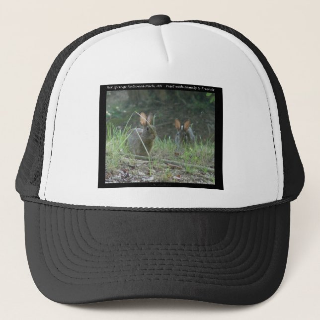 Hot Springs National Park, AR  Wild Rabbits Gifts Trucker Hat (Front)