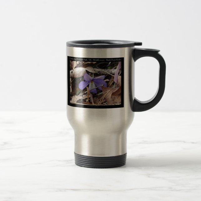 Hot Springs National Park, AR Wild Violets Gifts Travel Mug (Right)