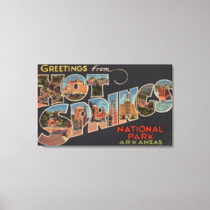 Hot Springs National Park, Arkansas (Blue) Canvas Print