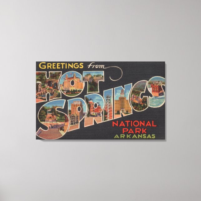 Hot Springs National Park, Arkansas (Blue) Canvas Print (Front)