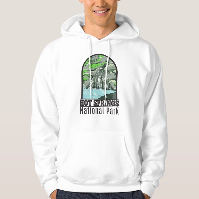 Hot Springs National Park Arkansas Vintage  Hoodie (Front)