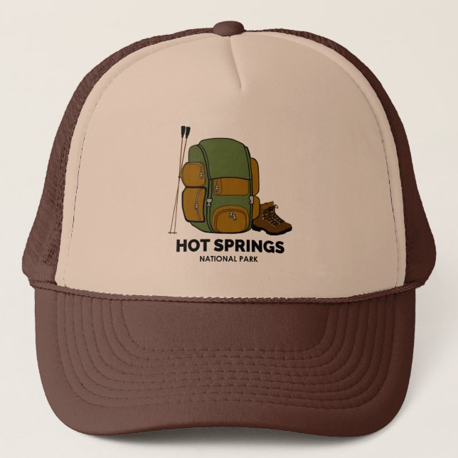 Hot Springs National Park Backpack Trucker Hat (Front)
