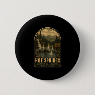 Hot springs national park bigfoot vintage 6 cm round badge