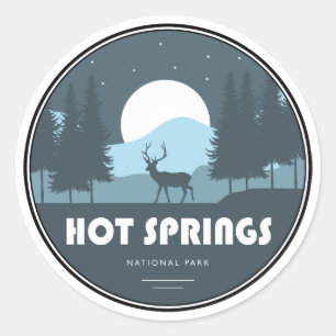 Hot Springs National Park Deer Classic Round Sticker