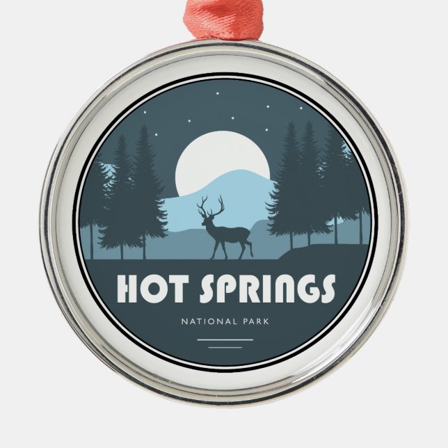 Hot Springs National Park Deer Metal Tree Decoration (Front)