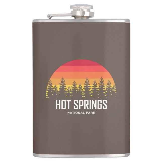 Hot Springs National Park Hip Flask (Front)