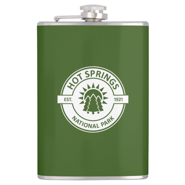 Hot Springs National Park Hip Flask (Front)