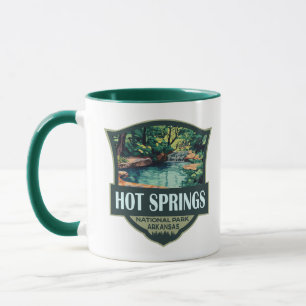 Hot Springs National Park Illustration Retro Badge Mug