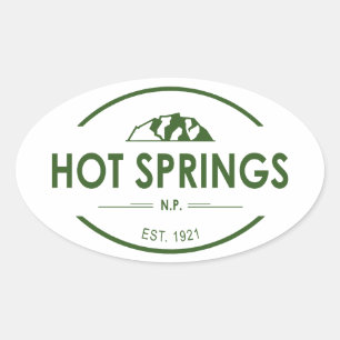 Hot Springs National Park Oval Sticker