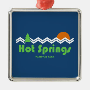 Hot Springs National Park Retro Metal Tree Decoration