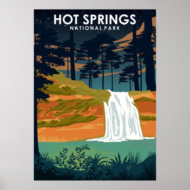Hot Springs National Park Travel Poster (Front)