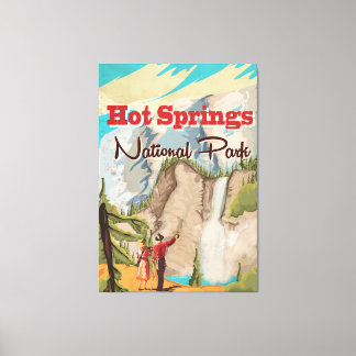 Hot Springs National Park travel poster Canvas Print