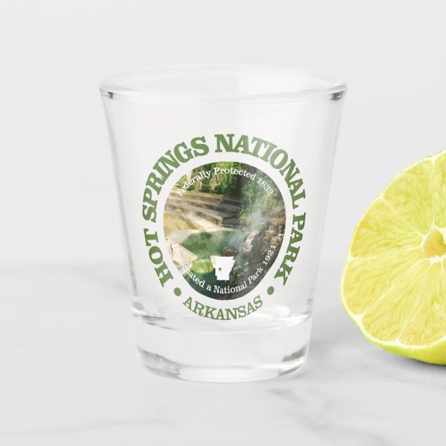 Hot Springs NP2 Shot Glass (Front)