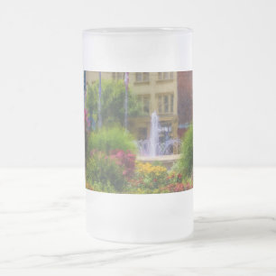 Hot Springs Roundabout Painterly Frosted Glass Bee Frosted Glass Beer Mug