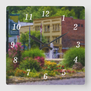 Hot Springs Roundabout Painterly Wall Clock