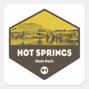 Hot Springs State Park Wyoming Square Sticker