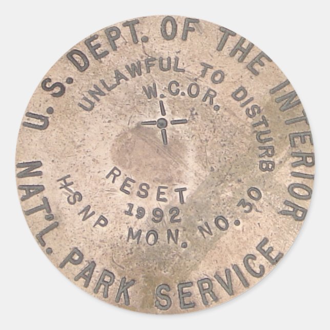 Hot Springs US Dept Of The Interior Gifts Apparel Classic Round Sticker (Front)