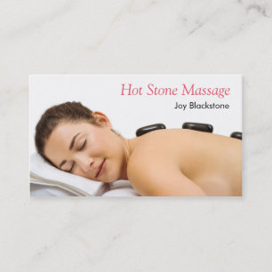 hot stone massage business card