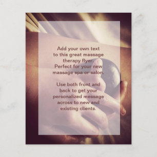Hot Stone Massage Photo Flyer