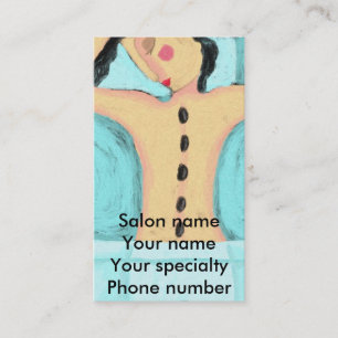 Hot Stone Massage Therapist Business Card