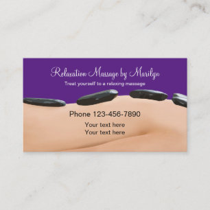 Hot Stone Massage Therapy Business Card
