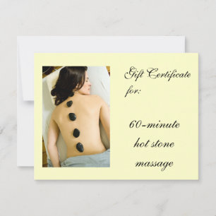Hot Stone Massge Gift Certificate