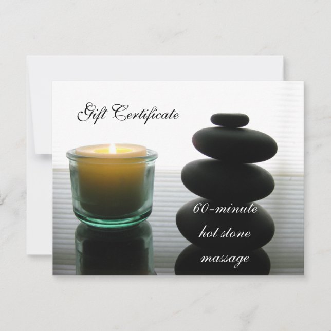 Hot Stone Massge Gift Certificate II (Front)