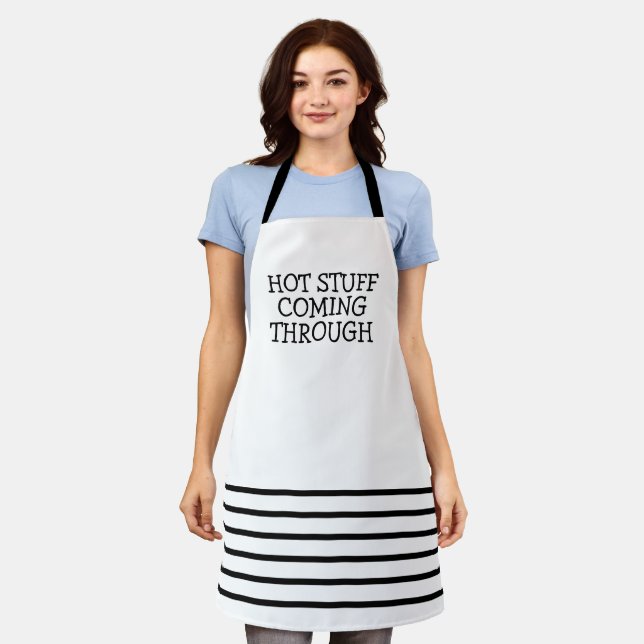 Hot Stuff Coming Through Humour Apron (Worn)